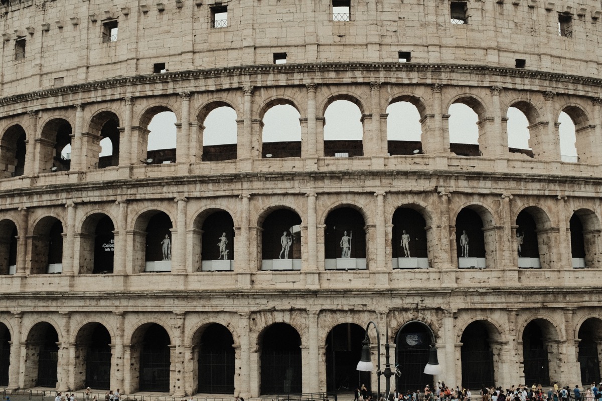 Roman Colosseum facade