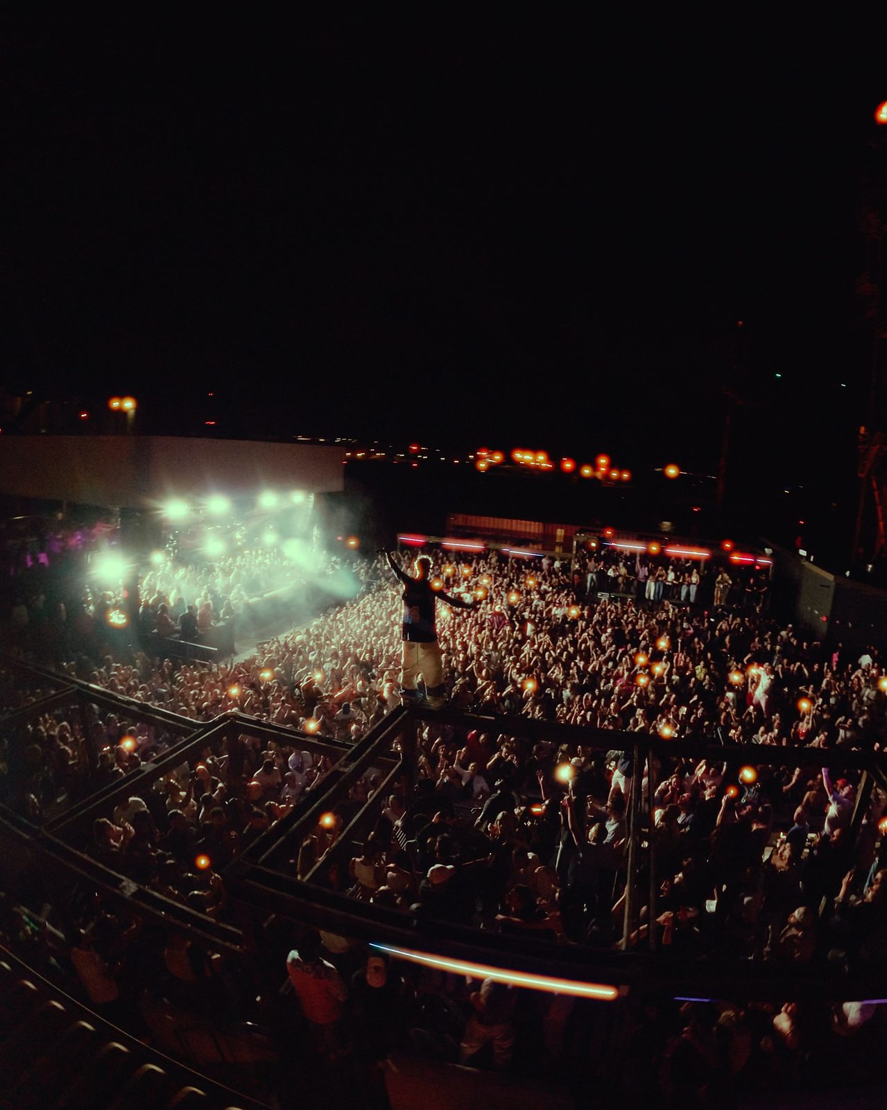 Massive concert crowd from above