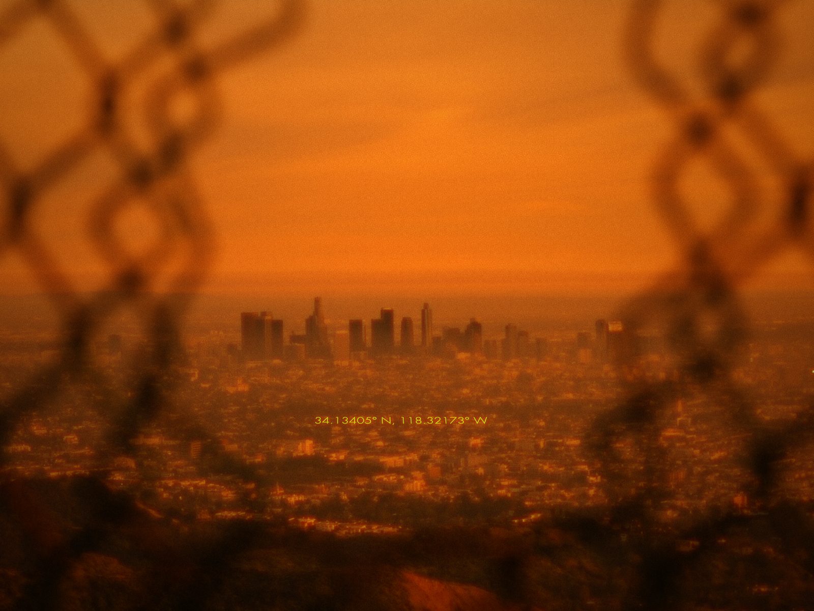 Person profile silhouetted against red sunset